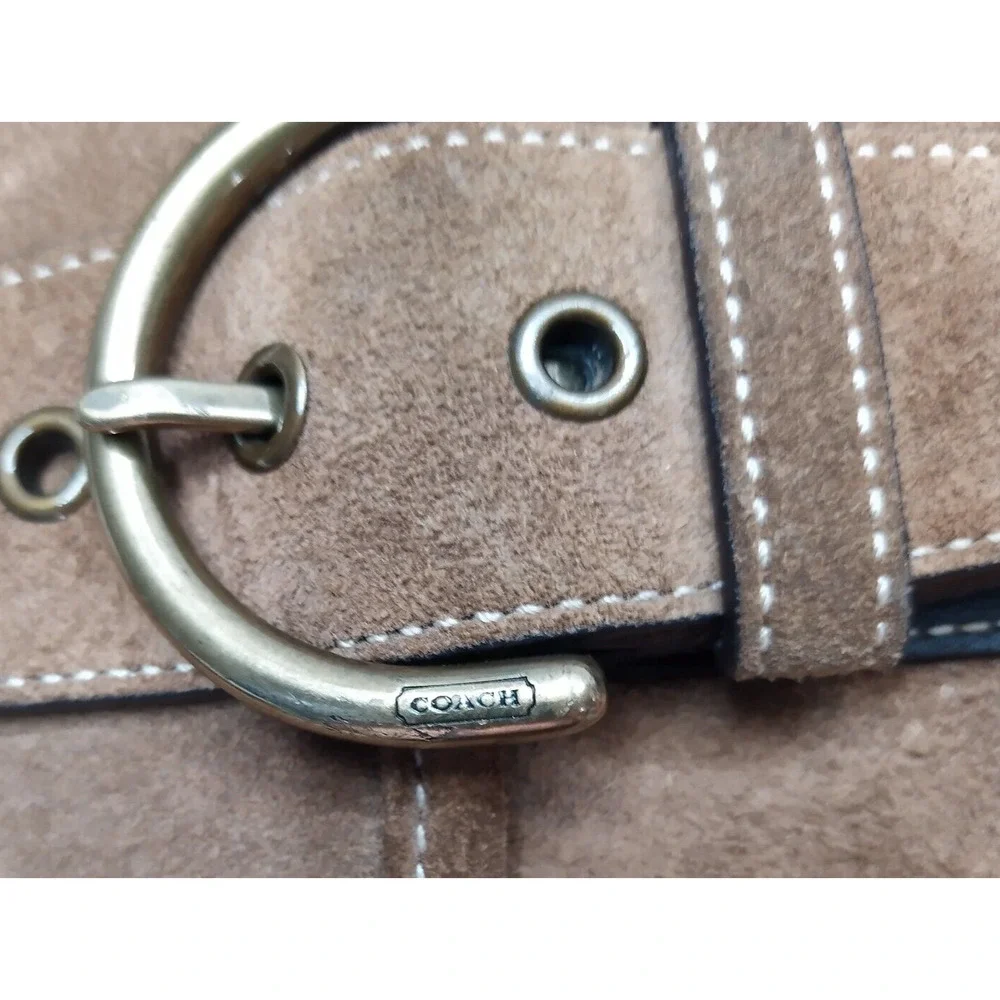 Coach brown suede